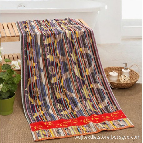 SGS Cotton Bath Towel Beach Towel with Colorful Printing (WJ-B904)